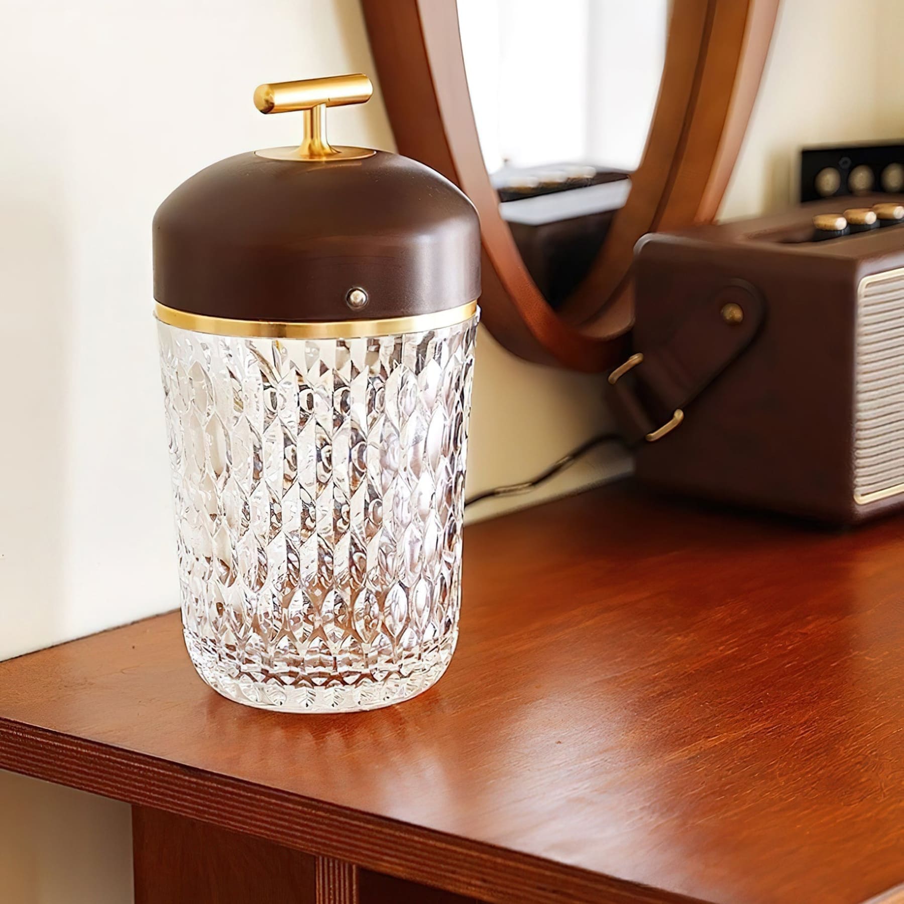 Contemporary Glass Table Lamp With Adjustable Color Temperature — Greenwich Home & Living