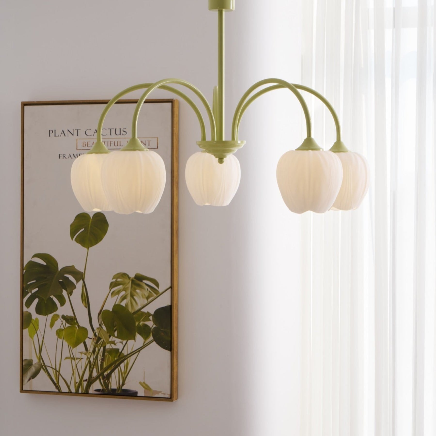 Retro Metal and Glass Chandelier With Selectable Color Light for Living and Dining Rooms — Greenwich Home & Living