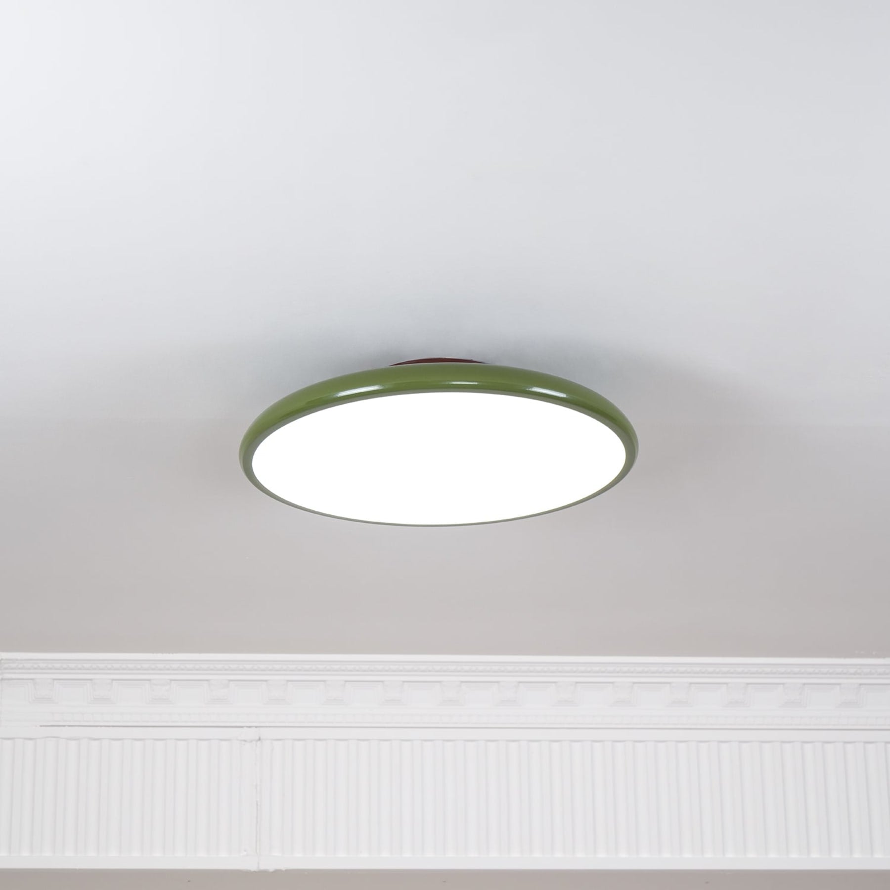 Retro Metal Semi-Flush Mount Ceiling Light With Three-Color Light — Greenwich Home & Living