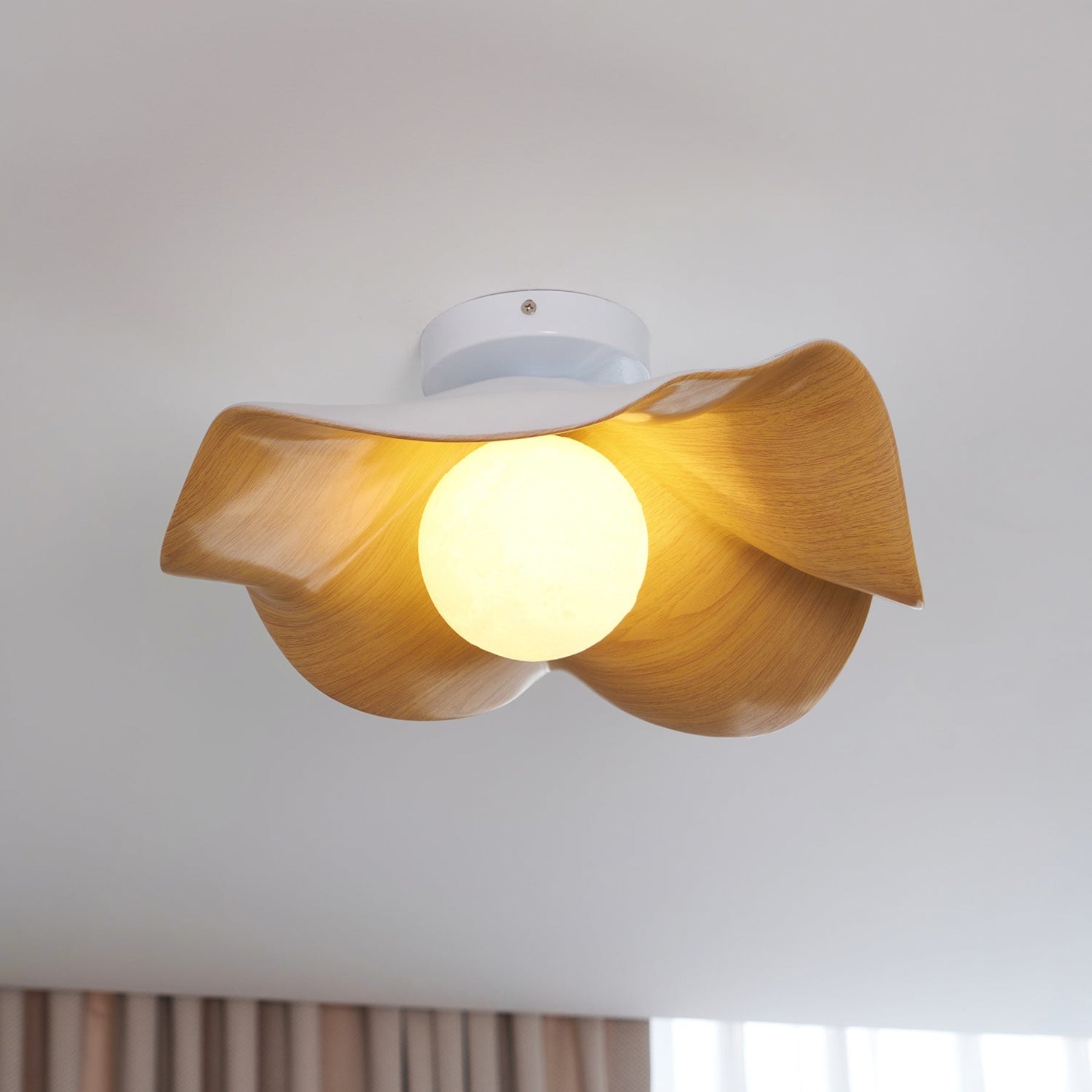 Scandinavian Resin Ceiling Light With Three-Color Light for Living Room — Greenwich Home & Living