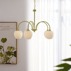 Retro Metal and Glass Chandelier With Selectable Color Light for Living and Dining Rooms — Greenwich Home & Living