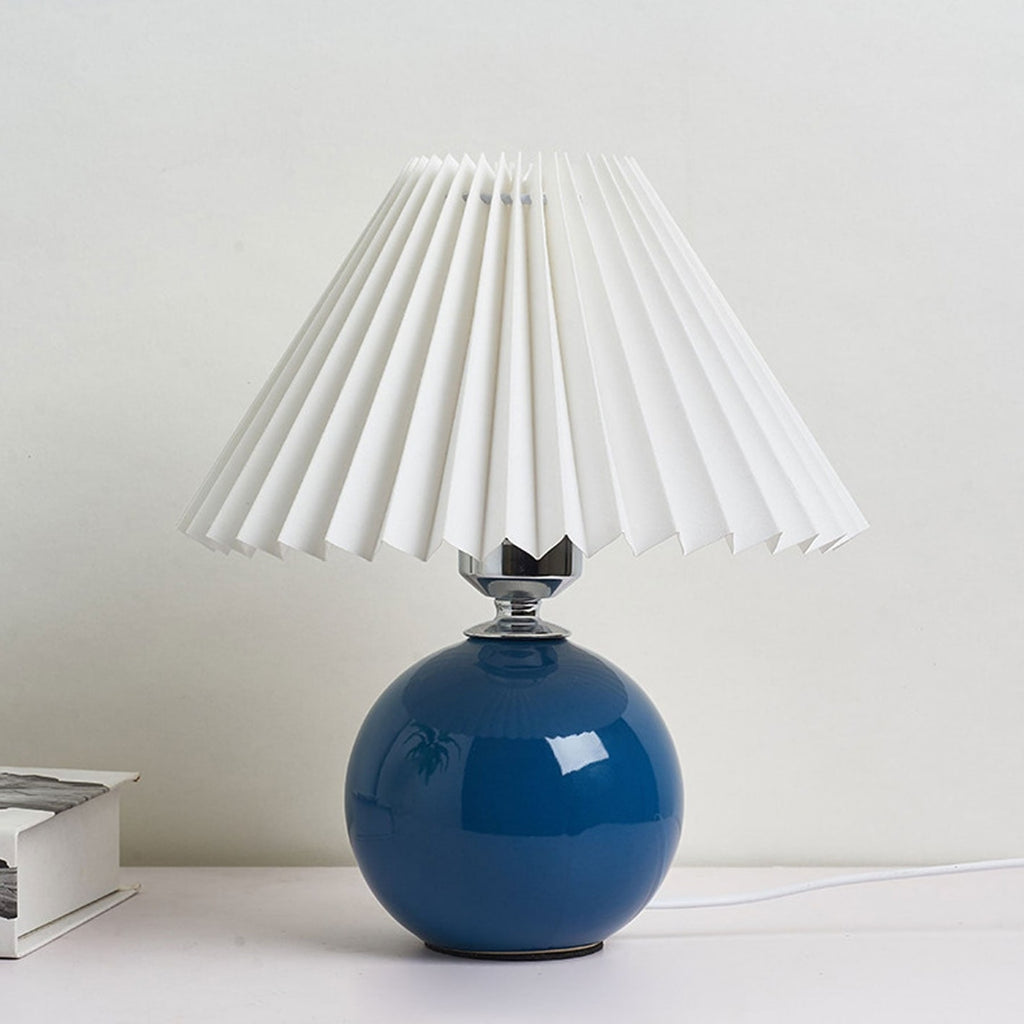 Contemporary Ceramic Table Lamp With Fabric Shade for Living Room — Greenwich Home & Living