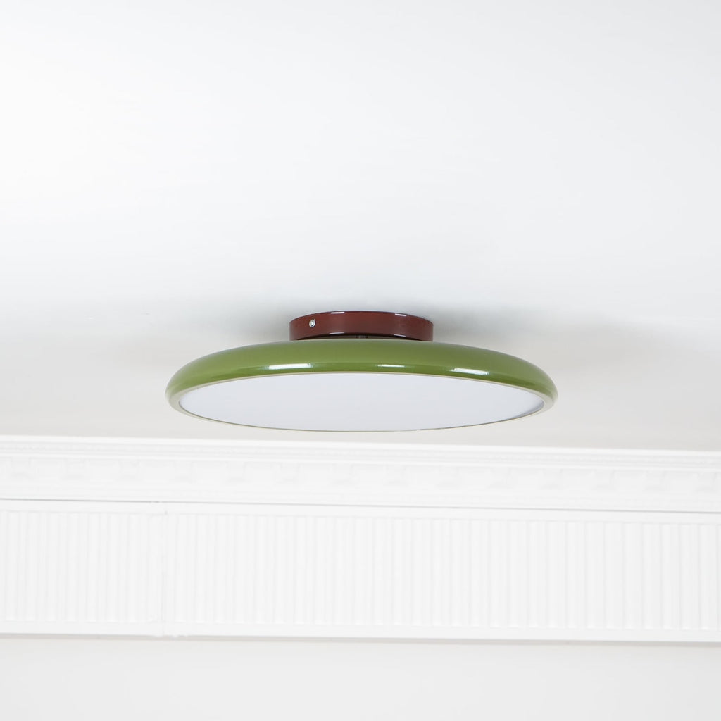 Retro Metal Semi-Flush Mount Ceiling Light With Three-Color Light — Greenwich Home & Living