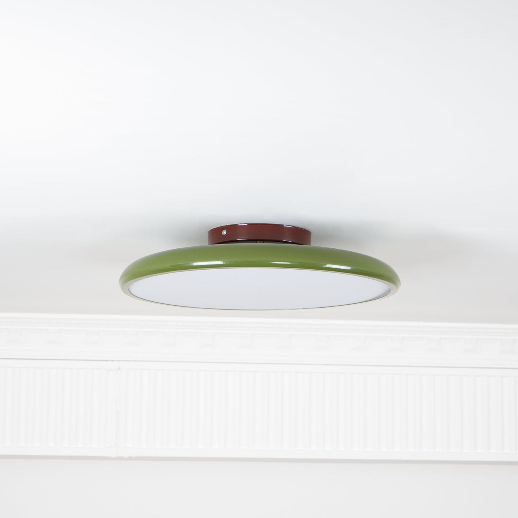 Retro Metal Semi-Flush Mount Ceiling Light With Three-Color Light — Greenwich Home & Living