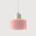 Modern Glass Pendant Light for Dining Room and Kitchen in Pink — Greenwich Home & Living