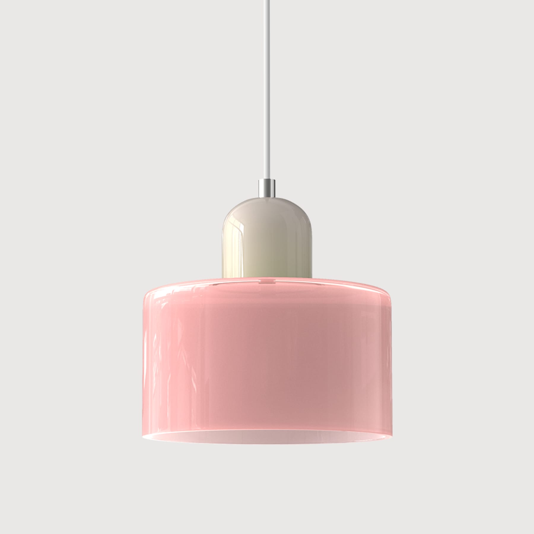 Modern Glass Pendant Light for Dining Room and Kitchen in Pink — Greenwich Home & Living
