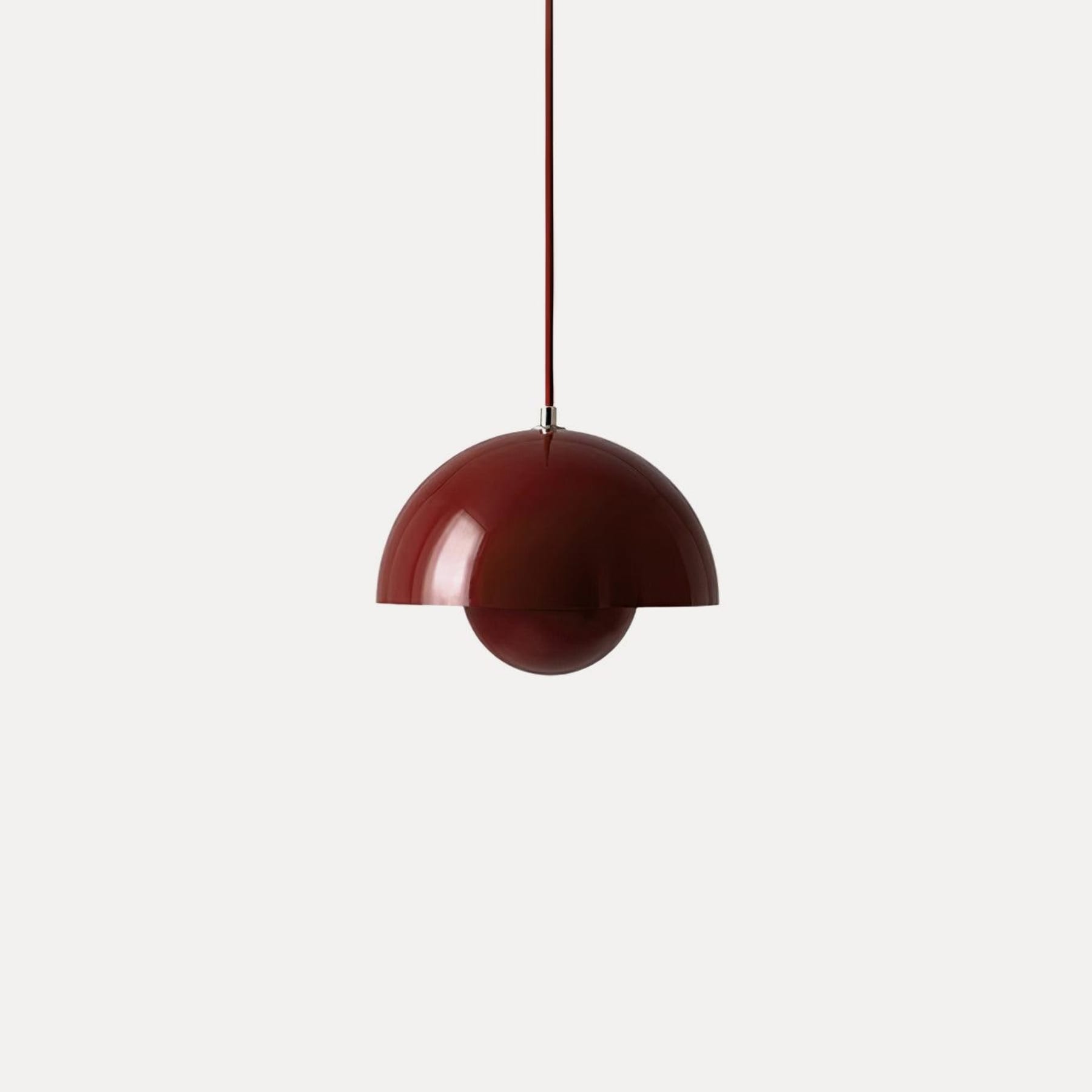 Modern Metal Pendant Light With Adjustable Color Temperature in Red — Greenwich Home & Living