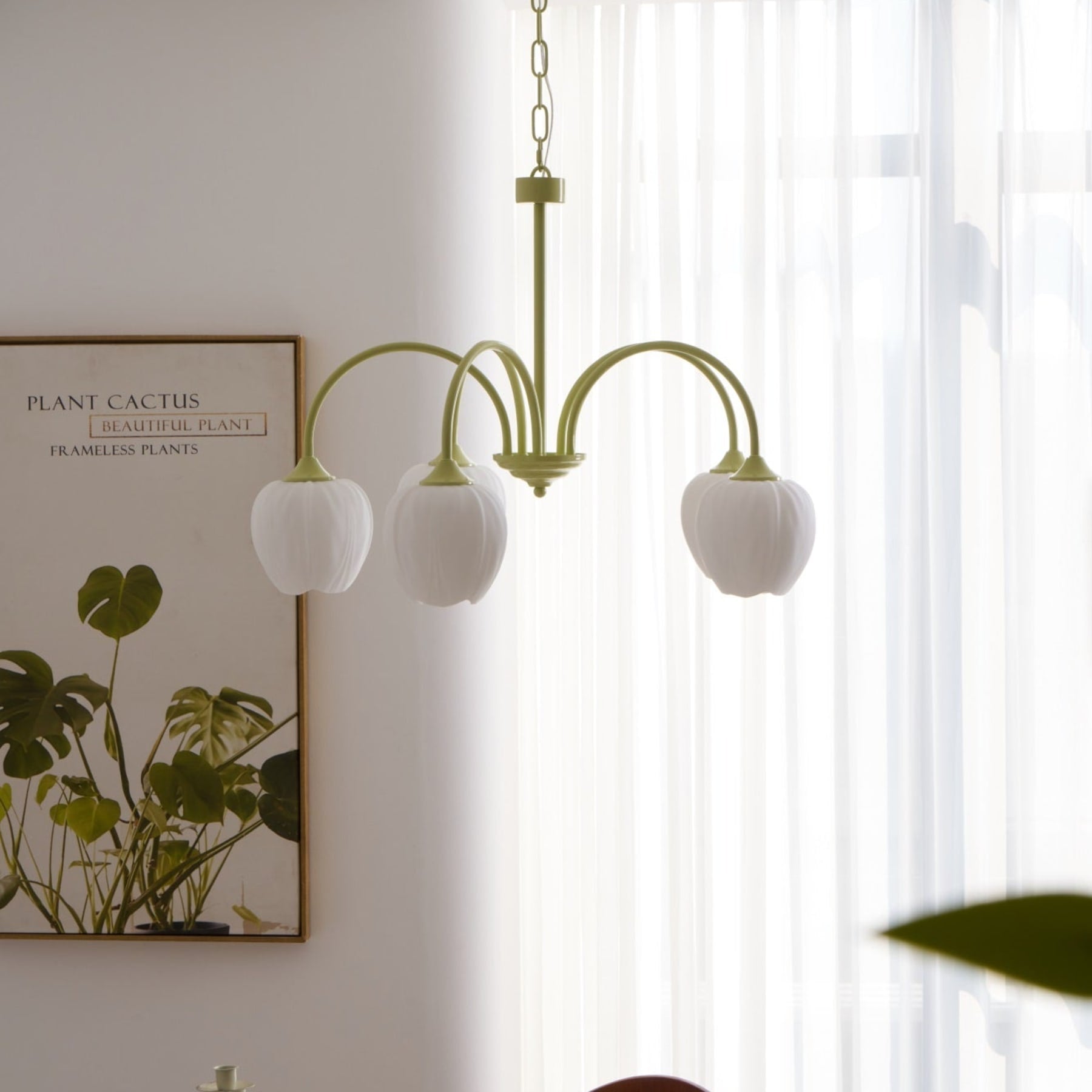Retro Metal and Glass Chandelier With Selectable Color Light for Living and Dining Rooms — Greenwich Home & Living