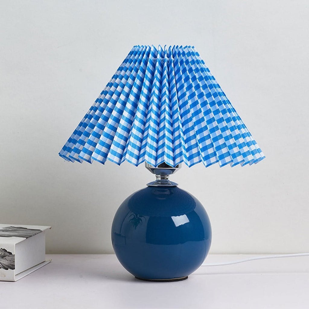 Contemporary Ceramic Table Lamp With Fabric Shade for Living Room — Greenwich Home & Living