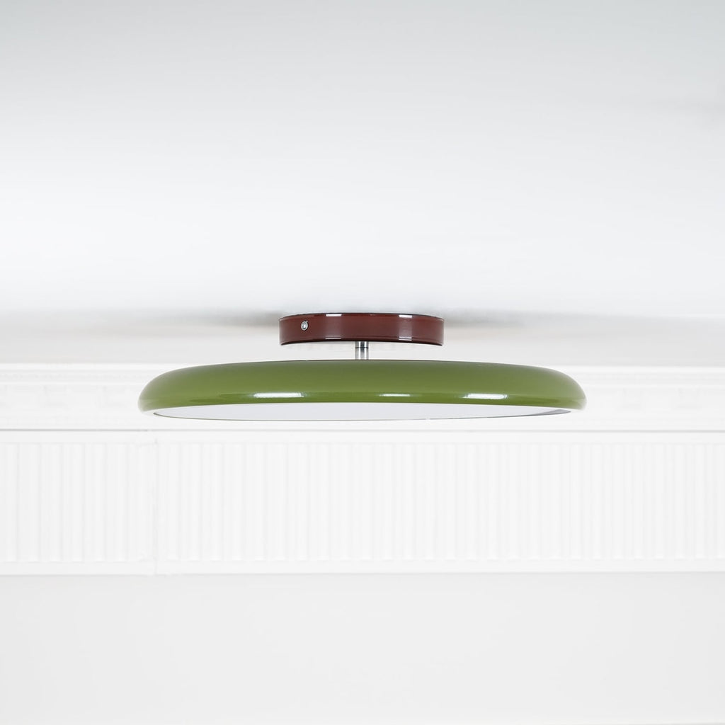 Retro Metal Semi-Flush Mount Ceiling Light With Three-Color Light — Greenwich Home & Living