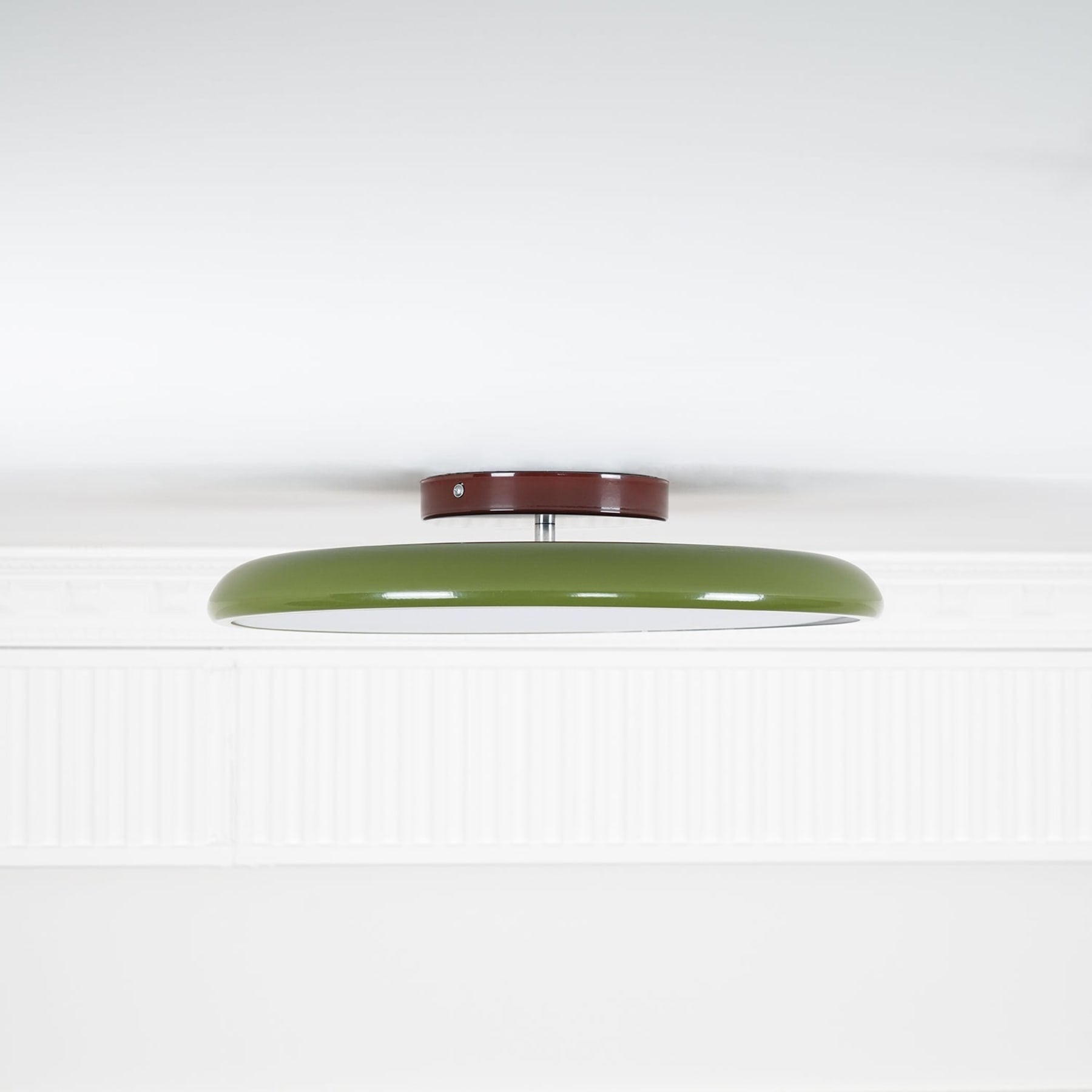 Retro Metal Semi-Flush Mount Ceiling Light With Three-Color Light — Greenwich Home & Living