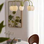 Retro Metal and Glass Chandelier With Selectable Color Light for Living and Dining Rooms — Greenwich Home & Living
