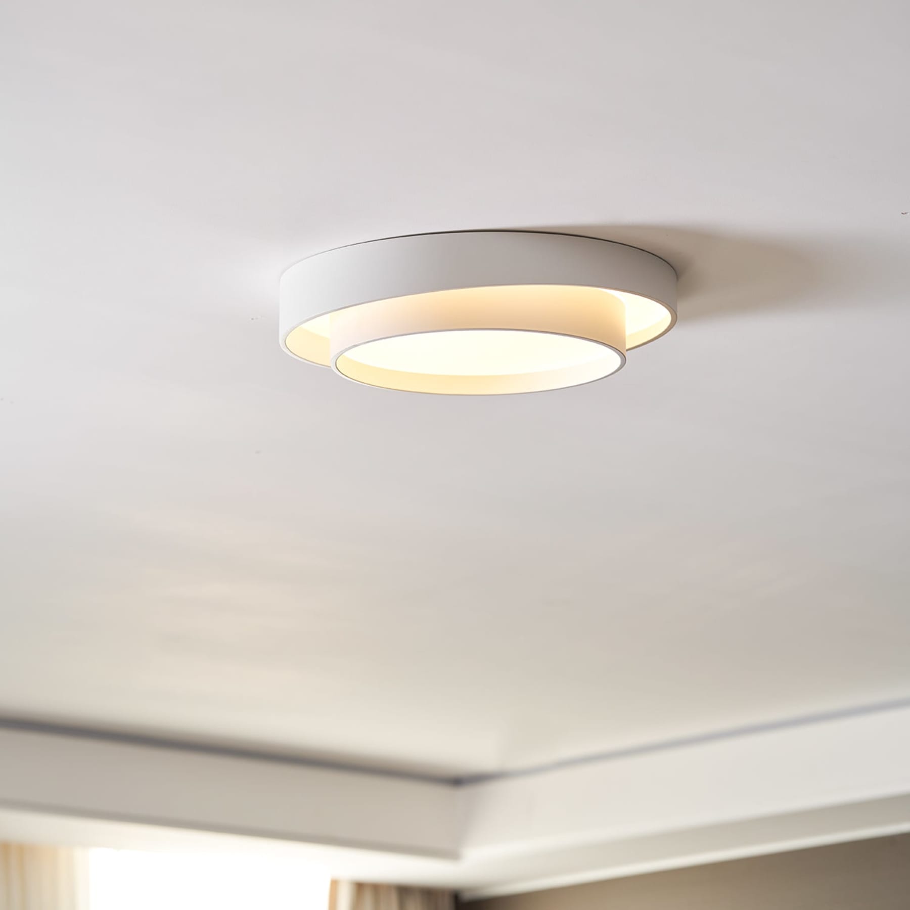 Minimalist Metal Flush Mount Ceiling Light With Bright Daylight LED — Greenwich Home & Living