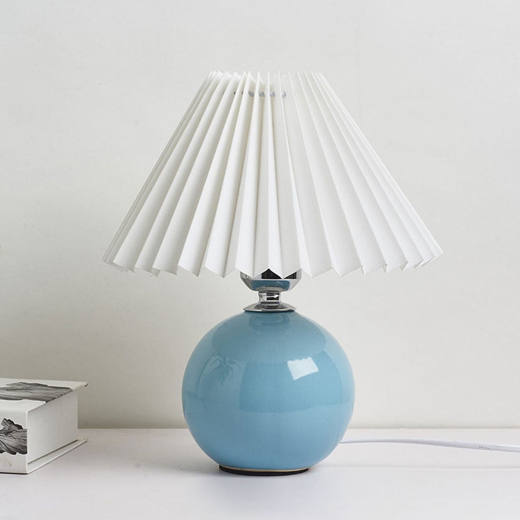 Contemporary Ceramic Table Lamp With Fabric Shade for Living Room — Greenwich Home & Living