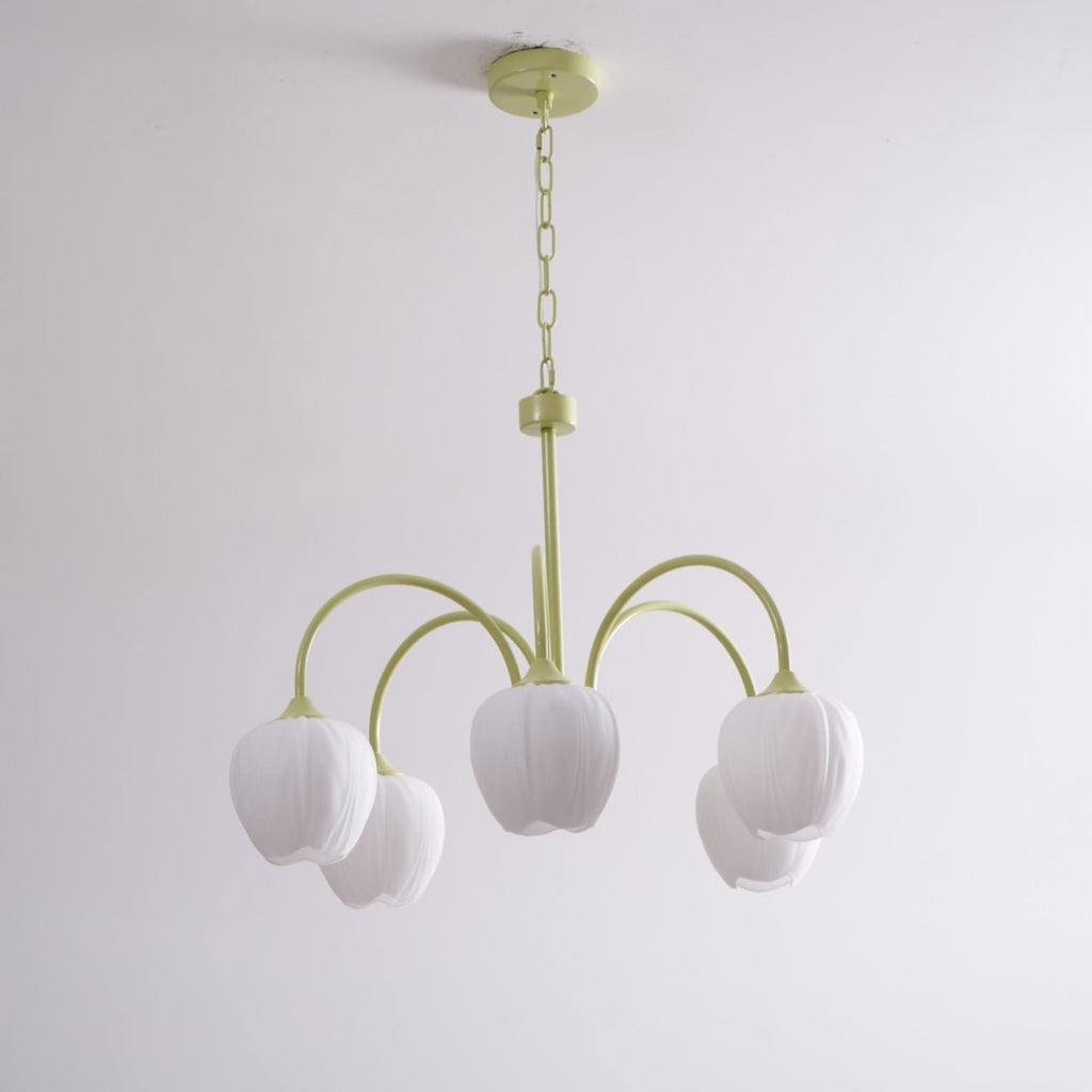 Retro Metal and Glass Chandelier With Selectable Color Light for Living and Dining Rooms — Greenwich Home & Living
