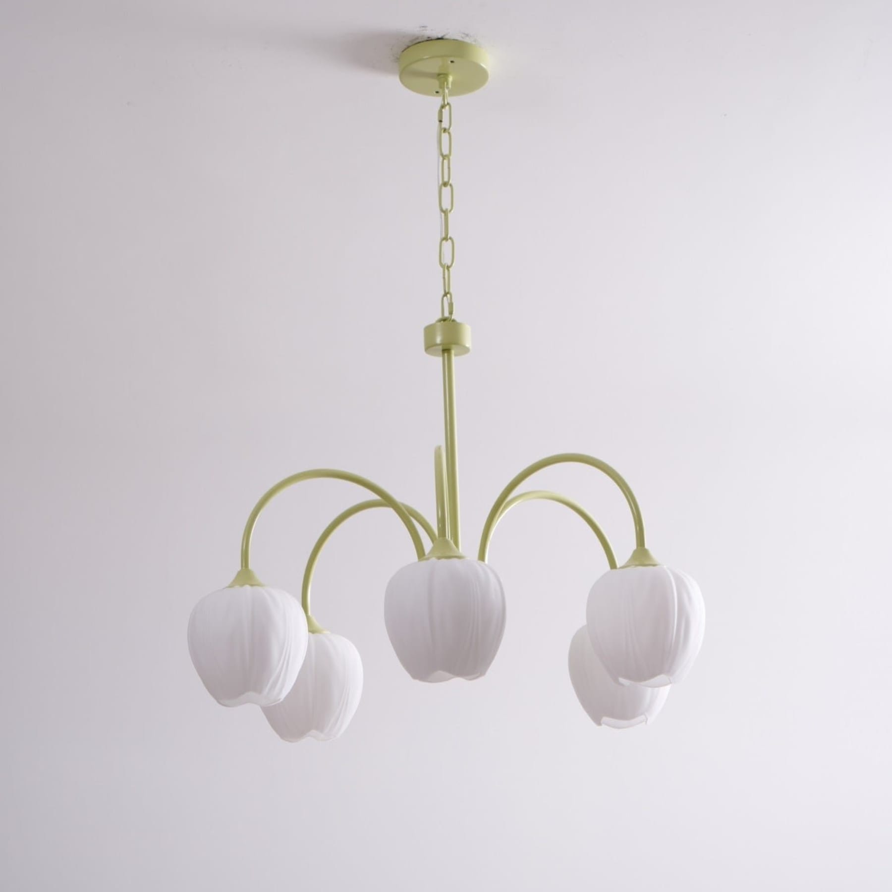 Retro Metal and Glass Chandelier With Selectable Color Light for Living and Dining Rooms — Greenwich Home & Living
