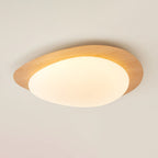 Scandinavian Wood Flush Mount Ceiling Light With Adjustable Color Temperature — Greenwich Home & Living