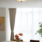 Traditional Brass and Glass Flush Mount Ceiling Light for Living Room — Greenwich Home & Living