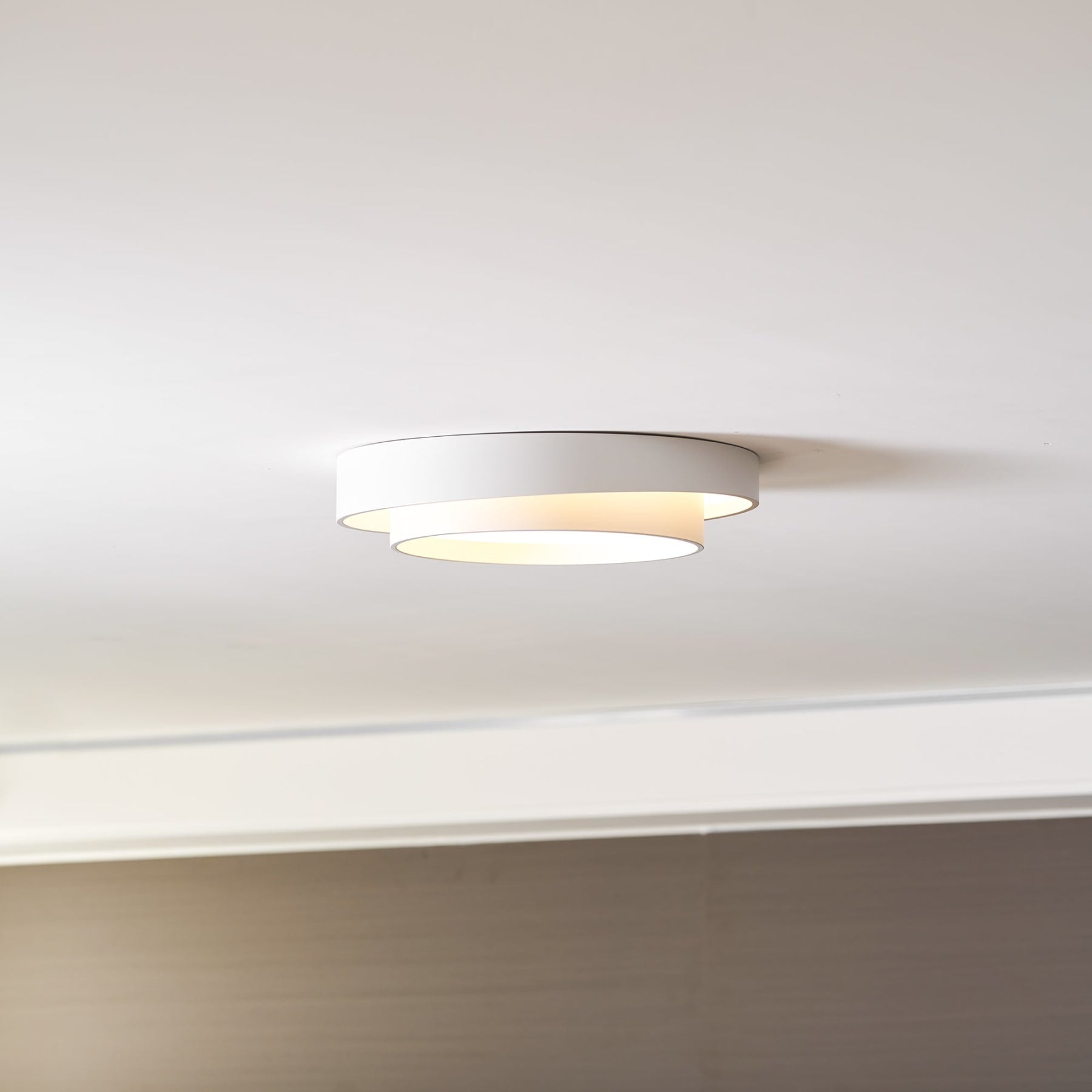 Minimalist Metal Flush Mount Ceiling Light With Bright Daylight LED — Greenwich Home & Living