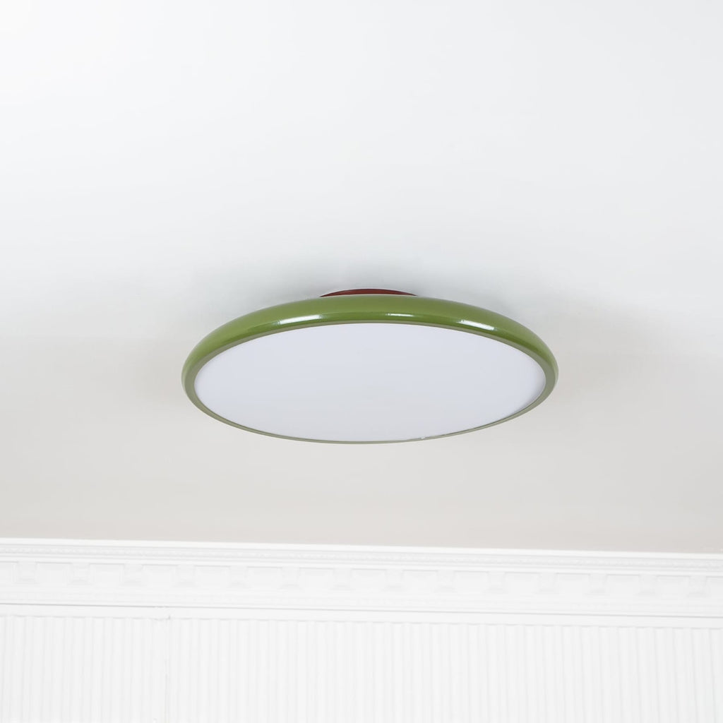 Retro Metal Semi-Flush Mount Ceiling Light With Three-Color Light — Greenwich Home & Living