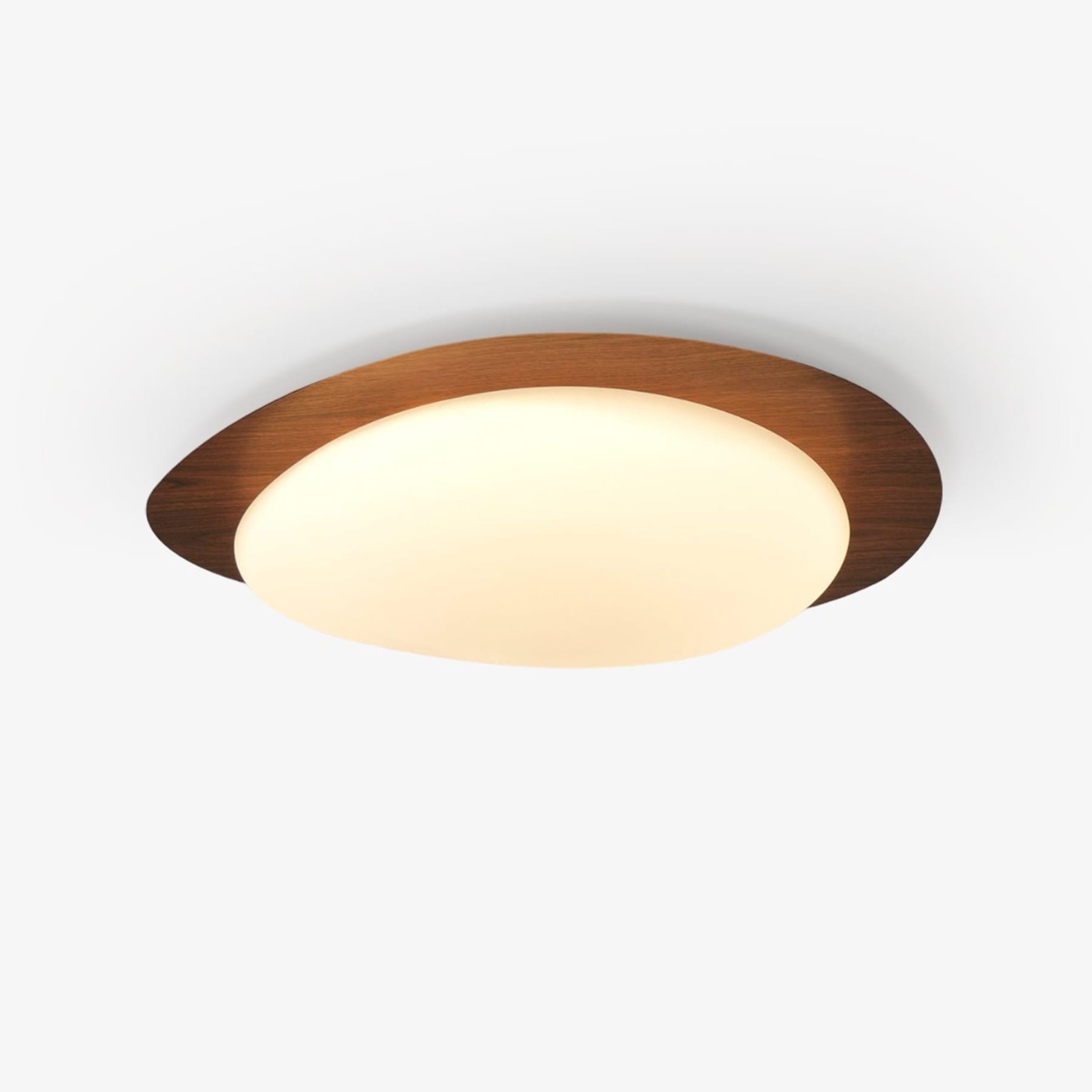Scandinavian Wood Flush Mount Ceiling Light With Adjustable Color Temperature — Greenwich Home & Living