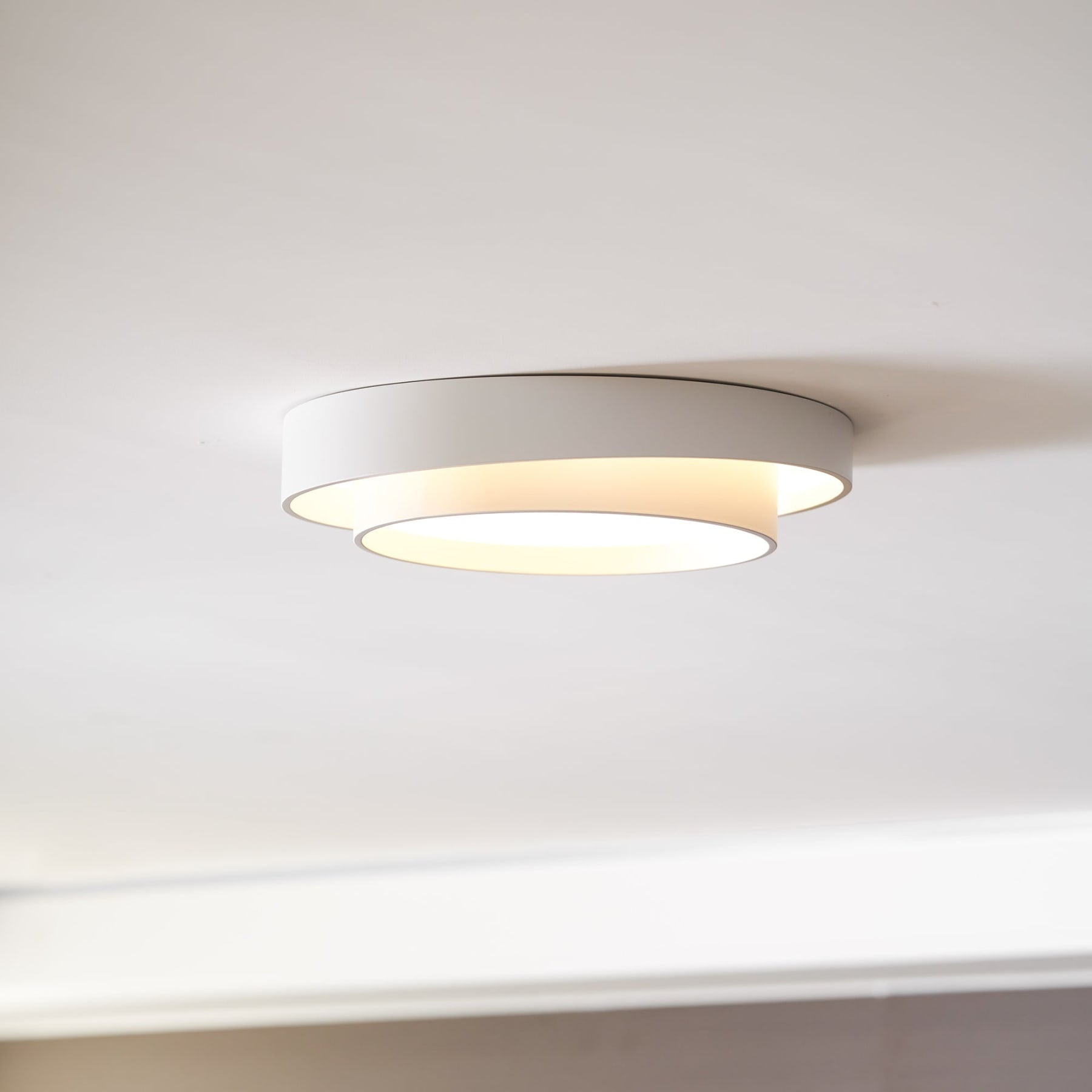 Minimalist Metal Flush Mount Ceiling Light With Bright Daylight LED — Greenwich Home & Living