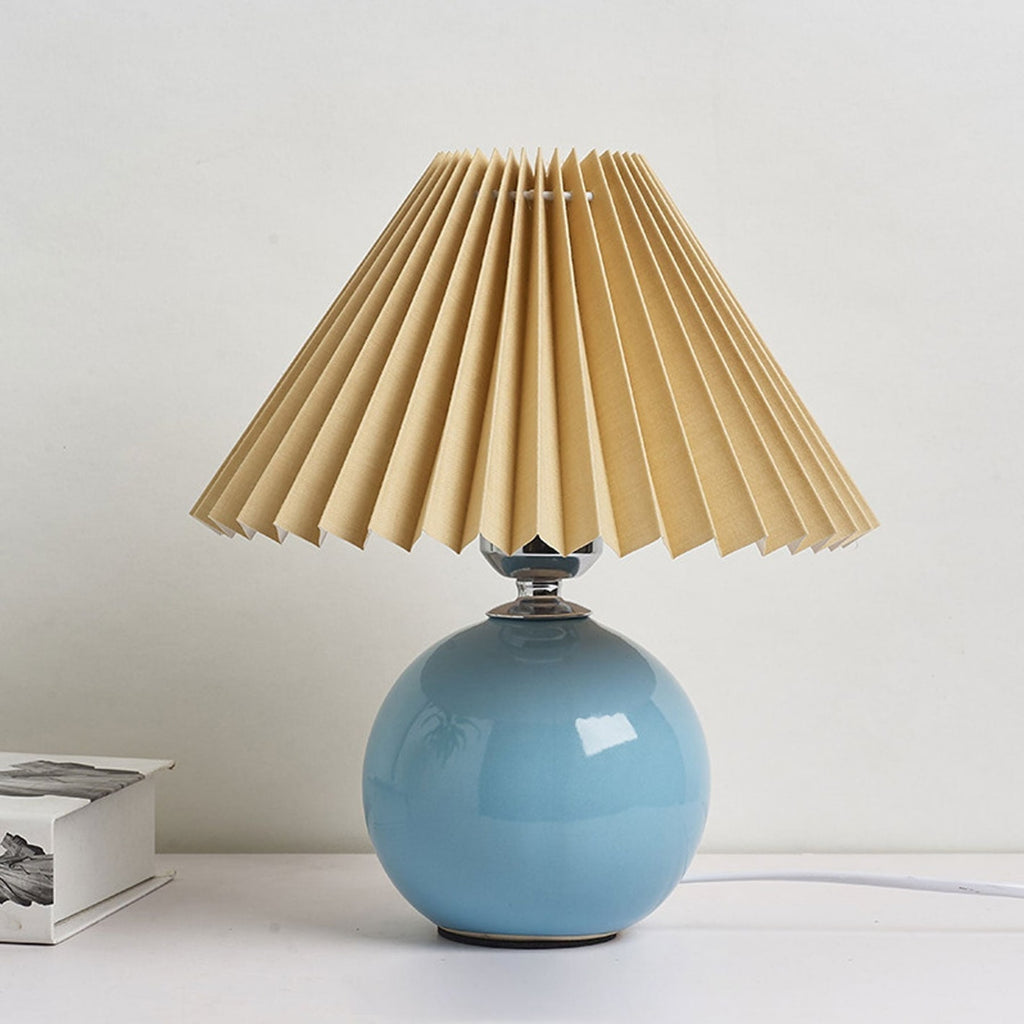 Contemporary Ceramic Table Lamp With Fabric Shade for Living Room — Greenwich Home & Living
