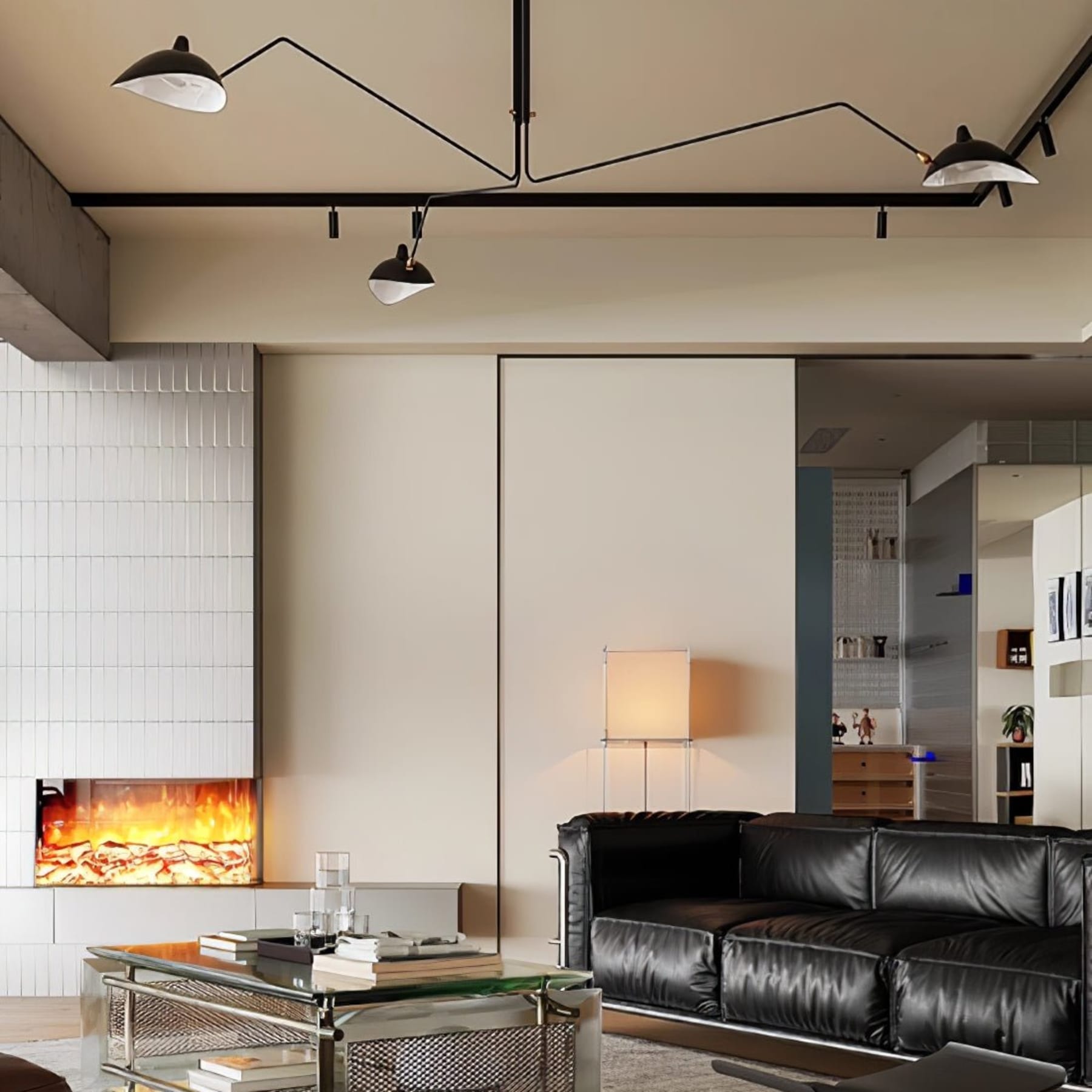 Modern Linear Metal Ceiling Light With Adjustable Color Temperature — Greenwich Home & Living