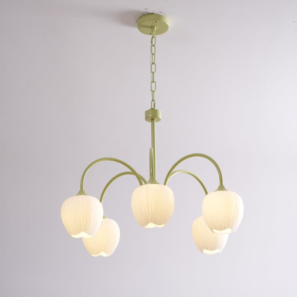 Retro Metal and Glass Chandelier With Selectable Color Light for Living and Dining Rooms — Greenwich Home & Living