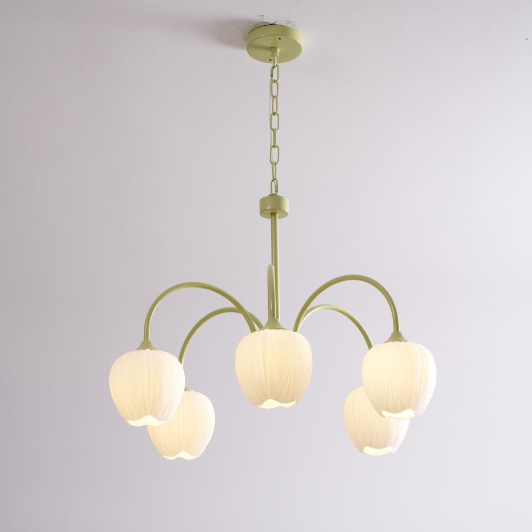 Retro Metal and Glass Chandelier With Selectable Color Light for Living and Dining Rooms — Greenwich Home & Living