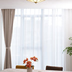 Traditional Brass and Glass Flush Mount Ceiling Light for Living Room — Greenwich Home & Living