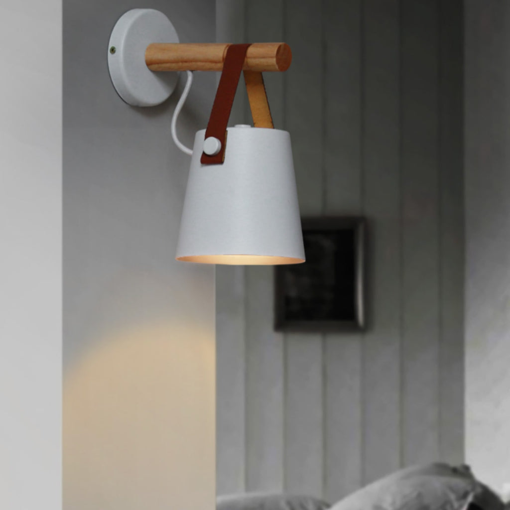 Modern Wood And Iron Wall Light With Warm White LED Glow — Greenwich Home & Living