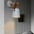 Modern Wood And Iron Wall Light With Warm White LED Glow — Greenwich Home & Living