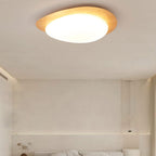 Modern Wood Flush Mount Ceiling Light With Stepless Dimming — Greenwich Home & Living