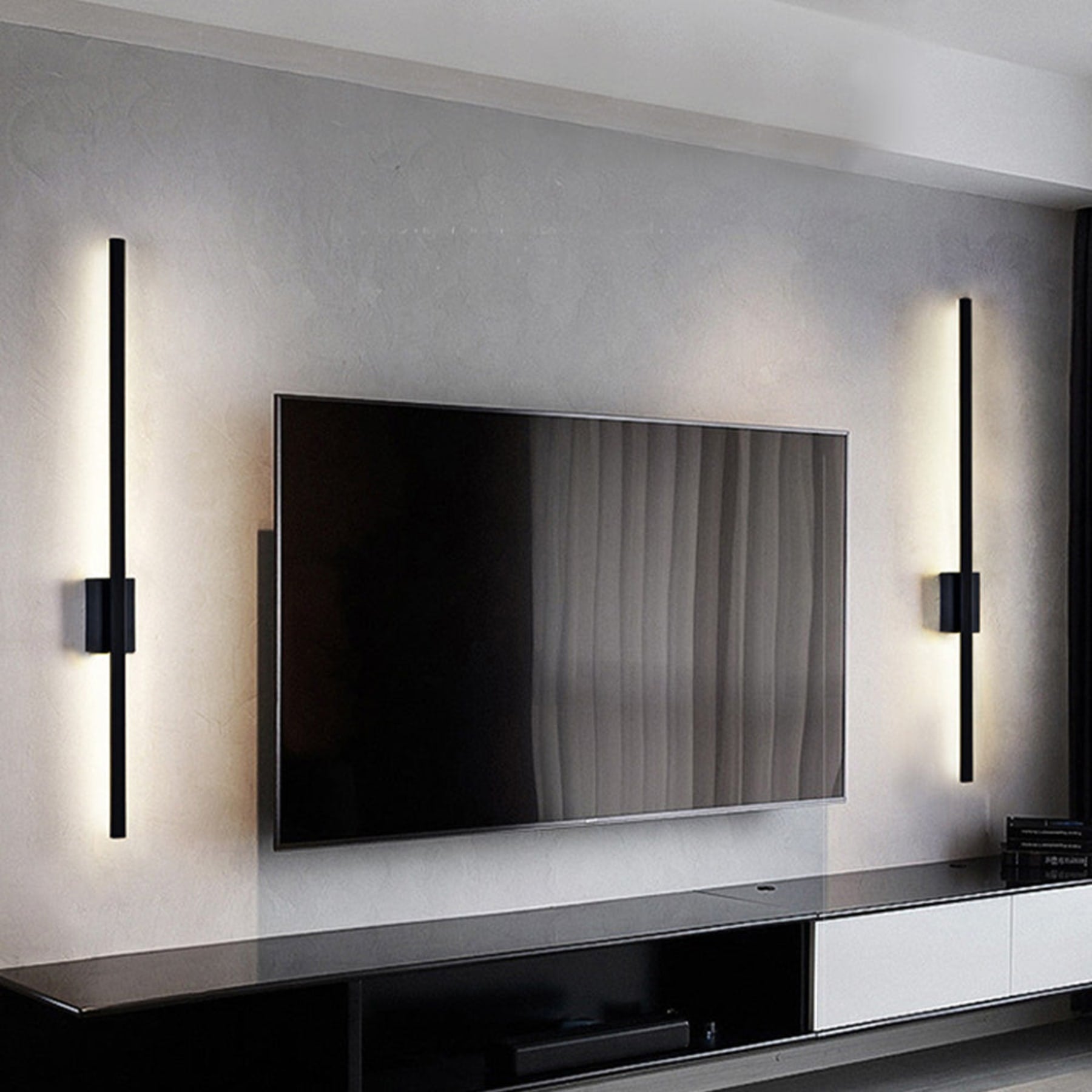 Minimalist Iron Linear Wall Light With Integrated LED for Living Room — Greenwich Home & Living