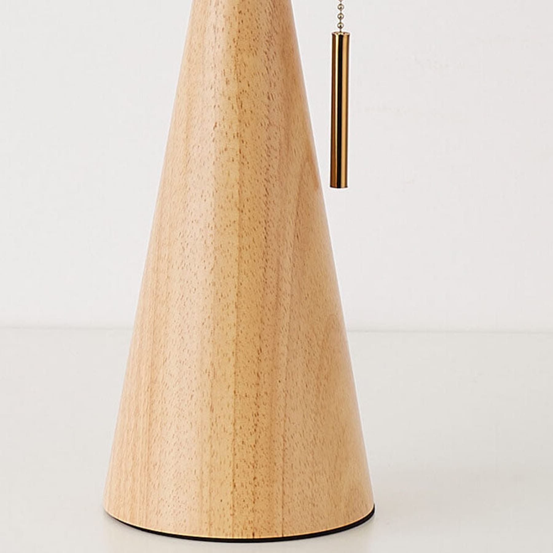 Scandinavian Wood Table Lamp With Fabric Shade — Greenwich Home & Living