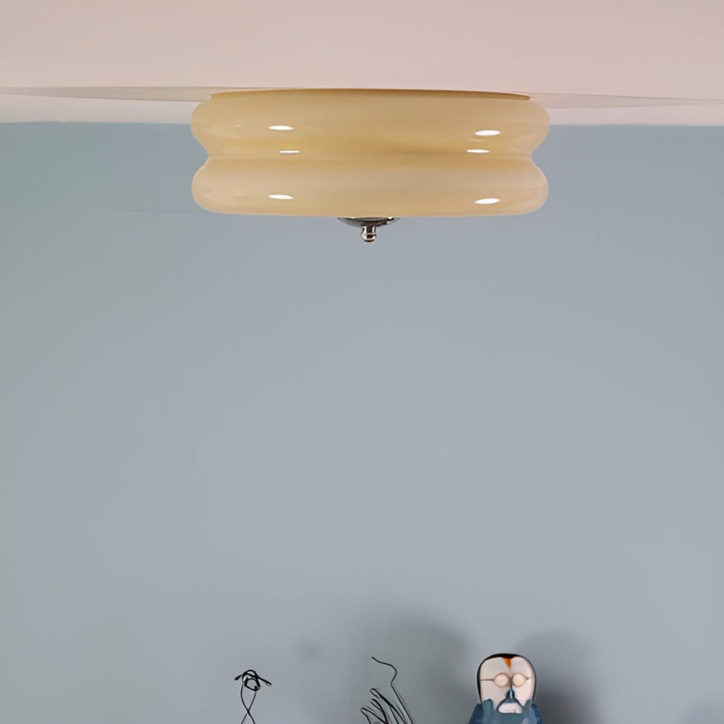 Retro Glass Flush Mount Ceiling Light With Adjustable Color Temperature — Greenwich Home & Living