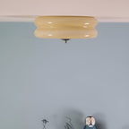 Retro Glass Flush Mount Ceiling Light With Adjustable Color Temperature — Greenwich Home & Living