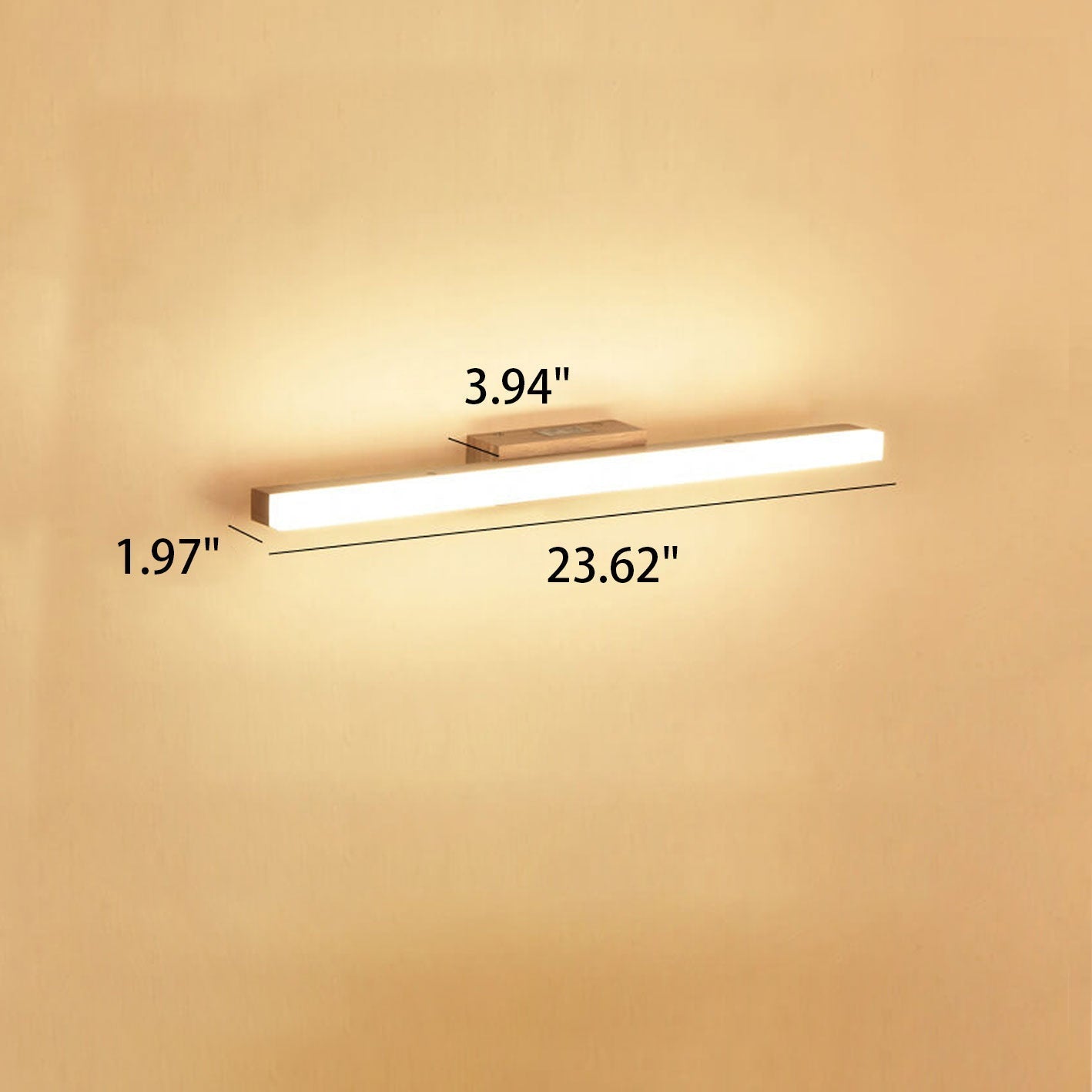 Modern Wood Wall Sconce With Acrylic Glow — Greenwich Home & Living