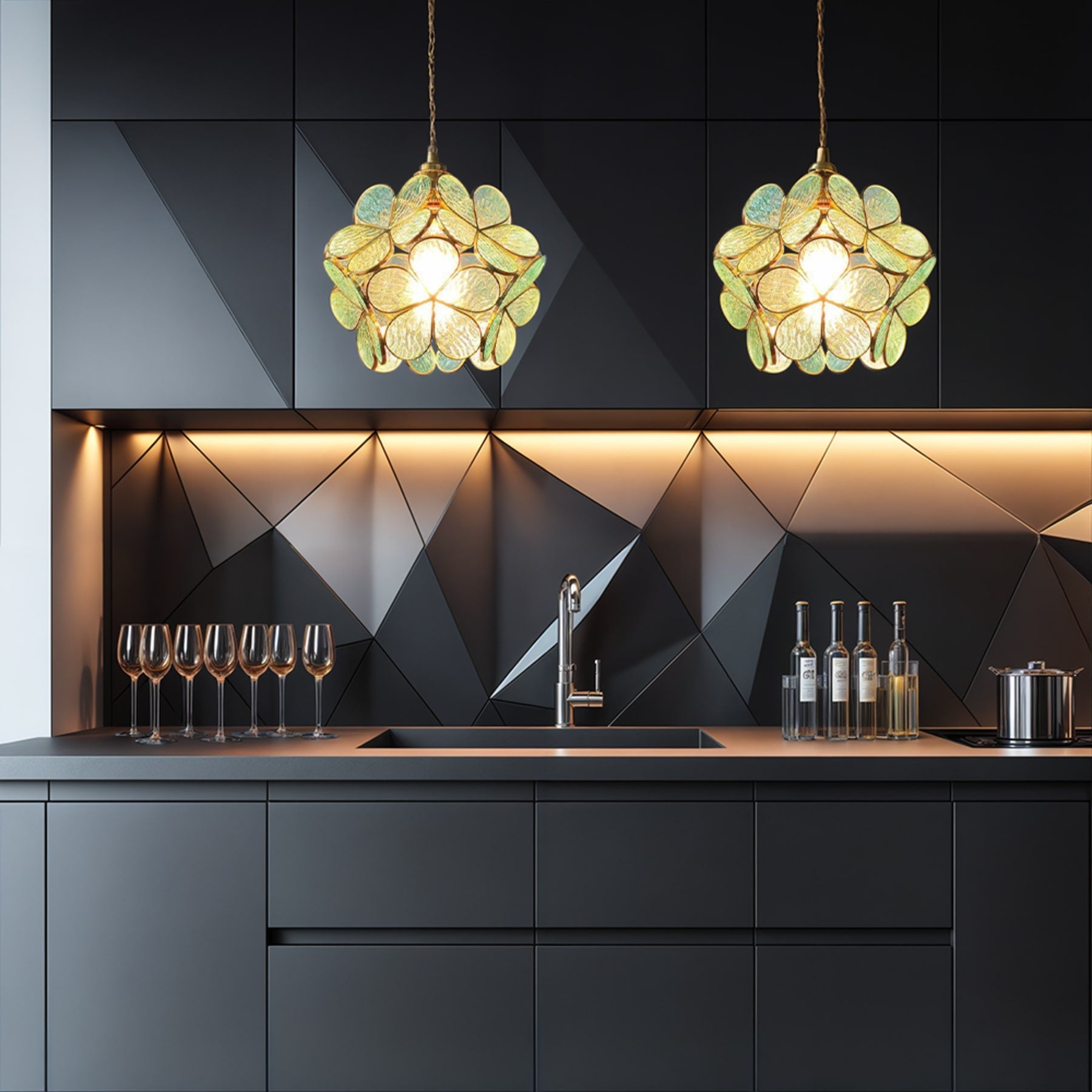 Retro Glass Pendant Light With Warm White Glow — Greenwich Home & Living