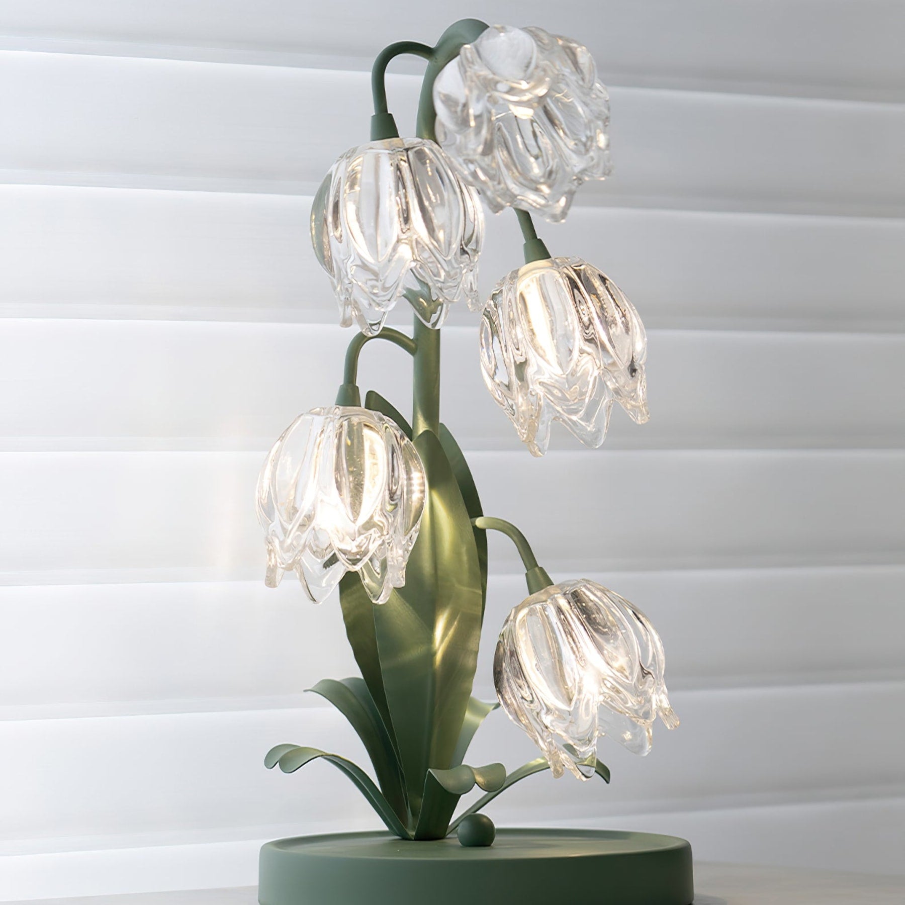 Contemporary Glass Table Lamp With USB Power for Living Room and Bedroom — Greenwich Home & Living