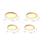 Scandinavian Wood Flush Mount Ceiling Light With Tri-Color Lighting — Greenwich Home & Living