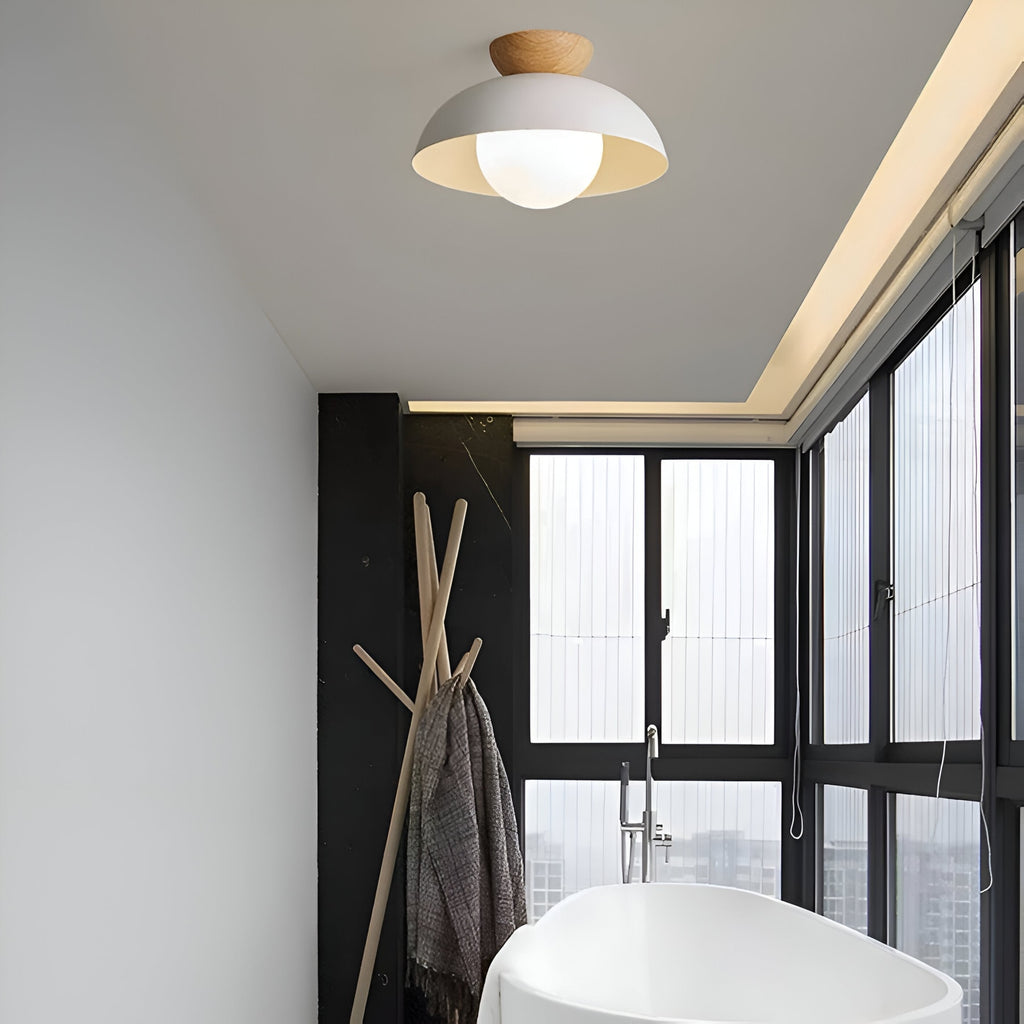 Contemporary Metal Bowl Ceiling Light for Living Room and Bedroom — Greenwich Home & Living