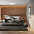 Minimalist Wood Flush Mount Ceiling Light With Stepless Dimming — Greenwich Home & Living