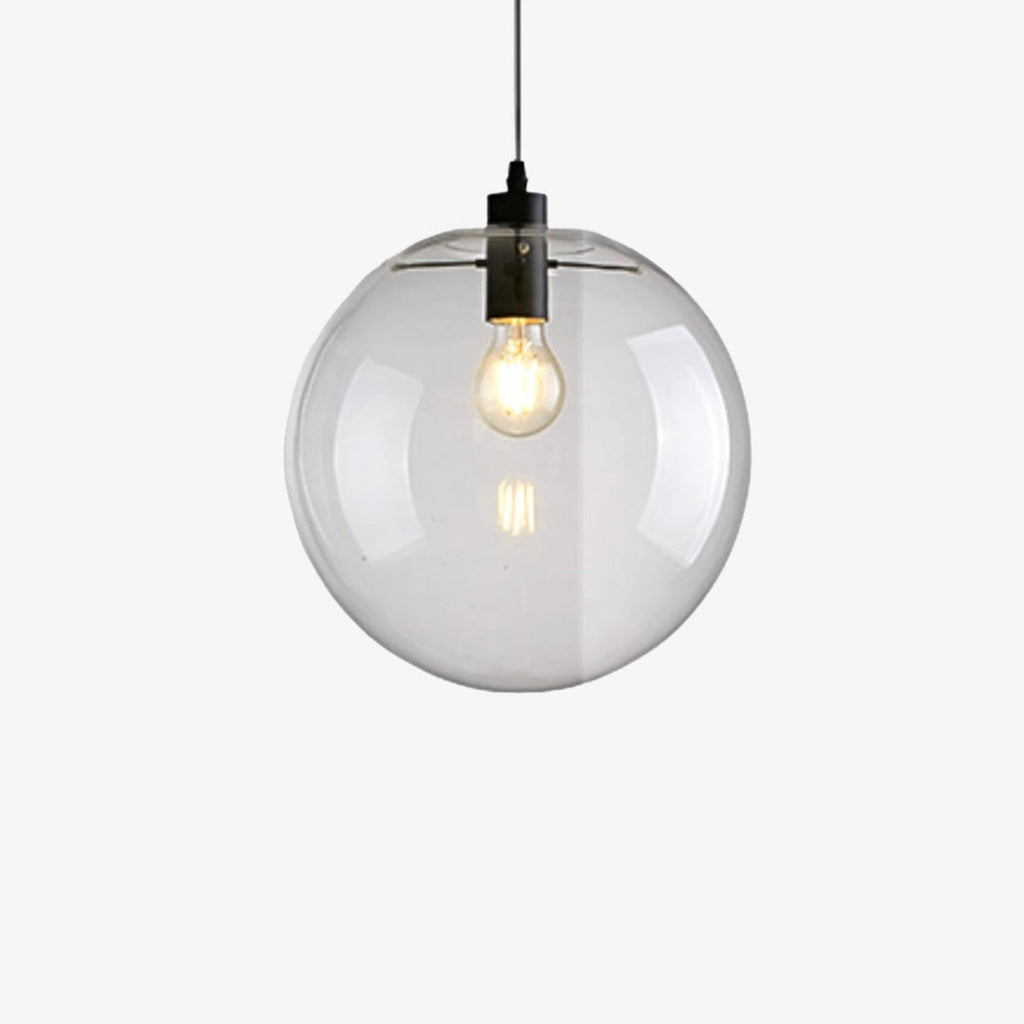Modern Glass Pendant Light With Warm White Glow for Dining Room in Black — Greenwich Home & Living