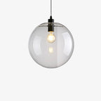 Modern Glass Pendant Light With Warm White Glow for Dining Room in Black — Greenwich Home & Living