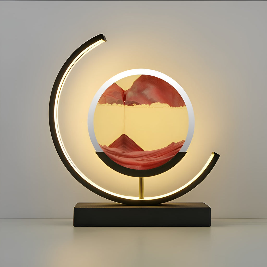 Contemporary Matte Metal Table Lamp With Tri-Color Light — Greenwich Home & Living