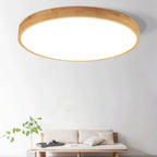 Scandinavian Wood Flush Mount Ceiling Light With Tri-Color Dimming — Greenwich Home & Living
