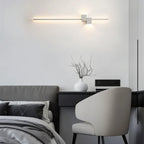 Minimalist Aluminum Wall Light With Integrated Warm LED for Living Room in White — Greenwich Home & Living