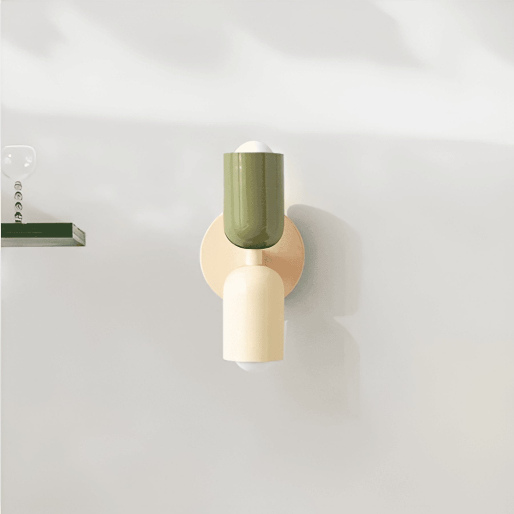 Modern Ceramic Wall Light for Living Room and Bedroom in Green/Beige/Beige — Greenwich Home & Living